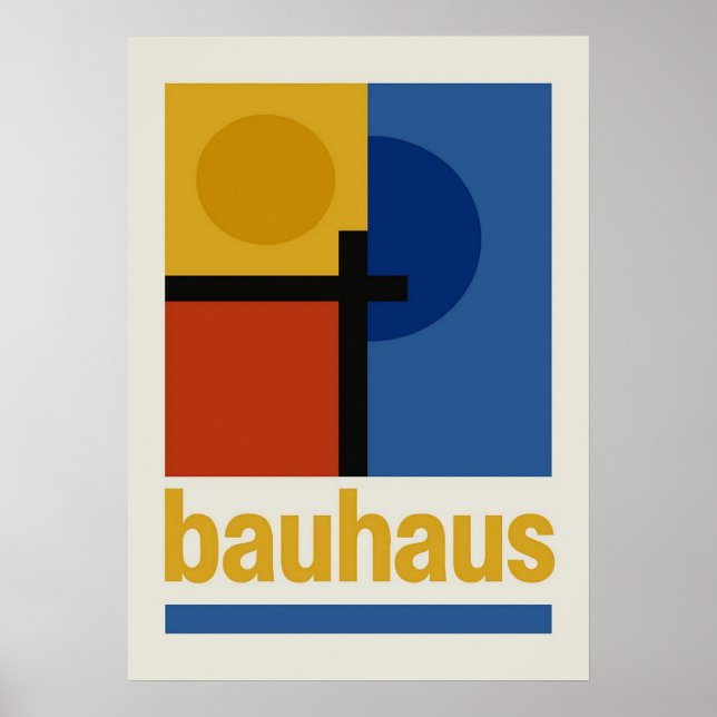 Poster bauhaus, bauhaus design, design moderna, geométric (Frente)