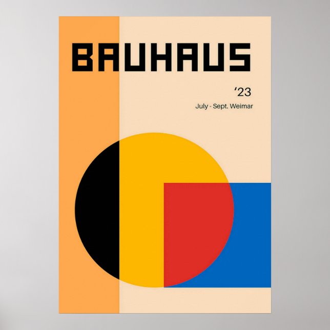 Poster bauhaus, bauhaus design, design moderna, geométric (Frente)