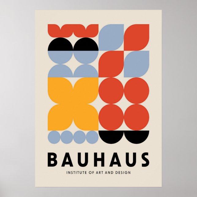 Poster bauhaus, bauhaus design, design moderna, geométric (Frente)
