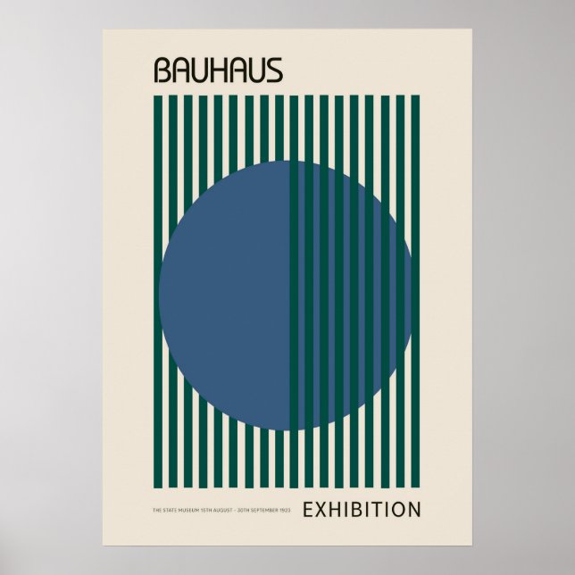 Poster bauhaus, bauhaus design, design moderna, geométric (Frente)
