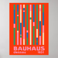 Bauhaus Dessau 1931 Modernista Colorido Abstrato