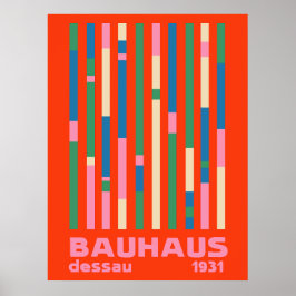 Poster Bauhaus Dessau 1931 Modernista Colorido Abstrato
