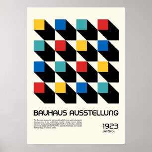 Poster bauhaus, modernista, mínimo, geométrico, abstrato,
