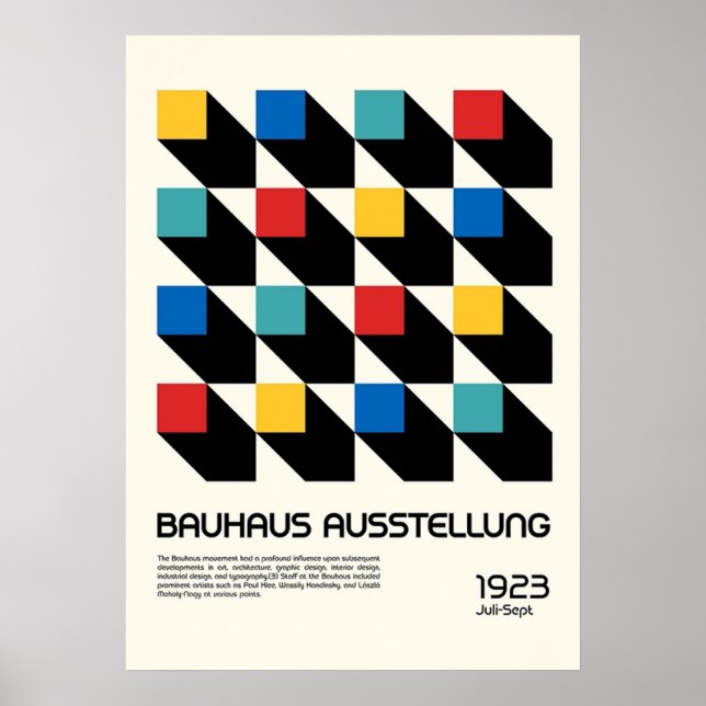 Poster bauhaus, modernista, mínimo, geométrico, abstrato, (Frente)