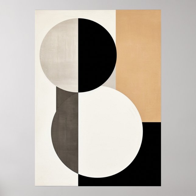 Poster bauhaus, modernista, mínimo, geométrico, abstrato, (Frente)