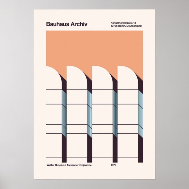 Poster bauhaus, modernista, mínimo, geométrico, abstrato, (Frente)