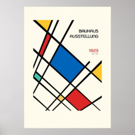 Poster bauhaus, modernista, mínimo, geométrico, abstrato,