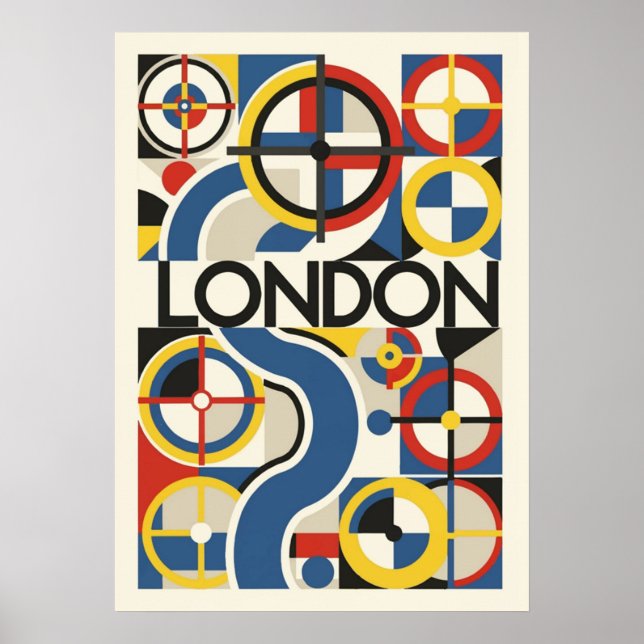 Poster bauhaus, modernista, mínimo, geométrico, abstrato, (Frente)