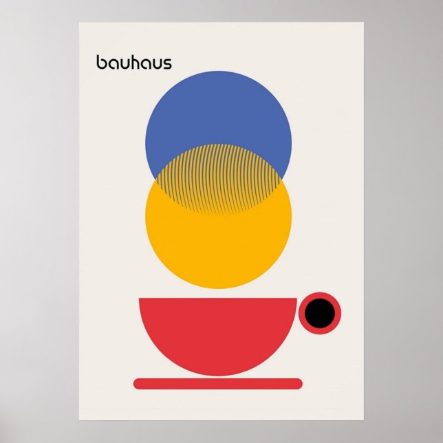 Poster bauhaus, modernista, mínimo, geométrico, abstrato, (Frente)