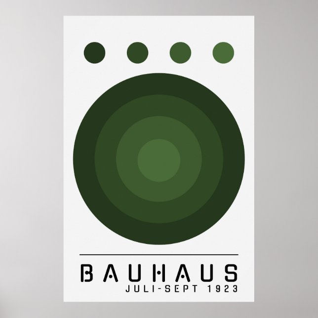Poster Bauhaus Sage Green, Orange, Black Boho Wall Art (Frente)