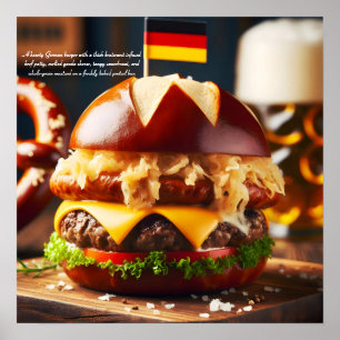 Poster Bávaro Brat Burger Bliss