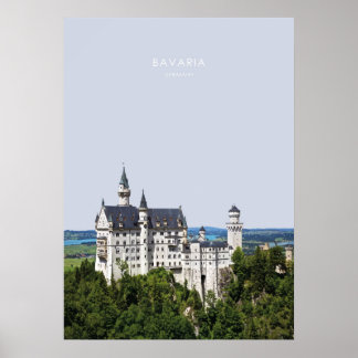 Poster Baviera, Alemanha Viagem Trabalho de arte.