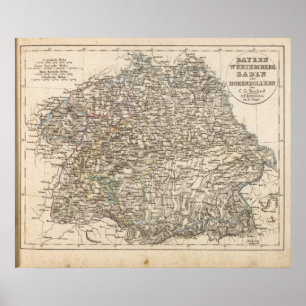 Poster Baviera, W�rttemberg, Baden, Hohenzollern