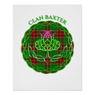 Póster Baxter Scottish Tartan Celtic Thiste