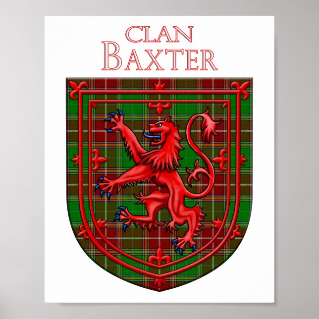 Poster Baxter Tartan Scottish Xadrez Lion Rampant (Frente)