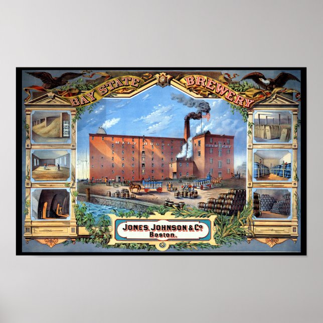 Poster Bay State Brewery Boston (Frente)