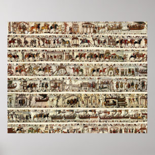 Poster BAYEUX TAPESTRY 1066 Batalha de Hastings