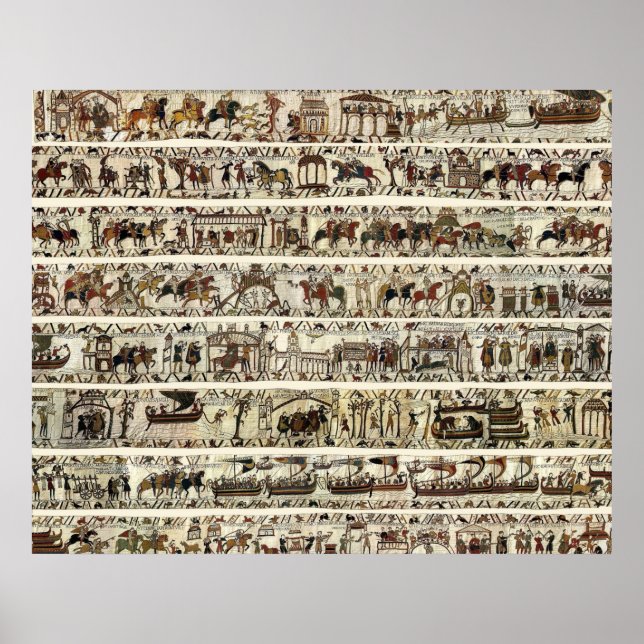 Poster BAYEUX TAPESTRY 1066 Batalha de Hastings (Frente)