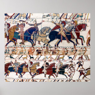 POSTER BAYEUX TAPESTRY 1066 KNIGHTS E ARQUIVOS NORMANOS