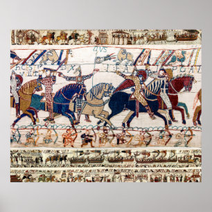 POSTER BAYEUX TAPESTRY 1066 KNIGHTS E ARQUIVOS NORMANOS