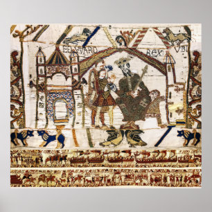 Poster BAYEUX TAPESTRY King Edward Confessor e Harold