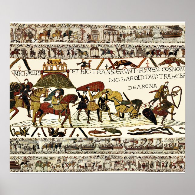 Poster BAYEUX TAPESTRY William no Mont Santo-Michel (Frente)