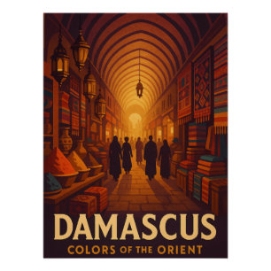 Póster Bazaar & Spices - Cores de Damasco