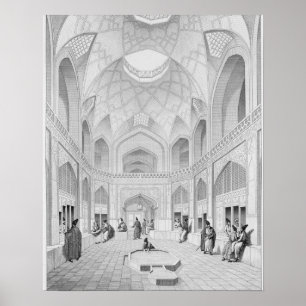 Póster Bazar de Adji Seid Hussein, em Kashan, 'da viagem