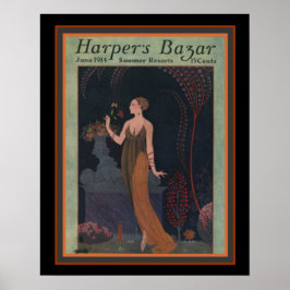 Póster Bazar de Harper - Barbier 1914 Cobrir Deco 16 x 20
