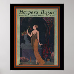 Póster Bazar de Harper - Barbier 1914 Cobrir Deco 16 x 20