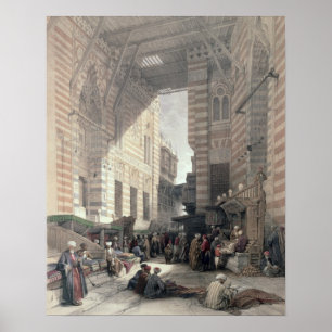 Póster Bazar dos comerciantes de seda, o Cairo, de