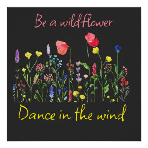 Póster BE A WILDFLOWER BOHO CHIC T-Shirt
