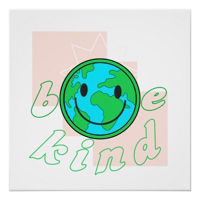 Póster Be kind ecological environment (Frente)
