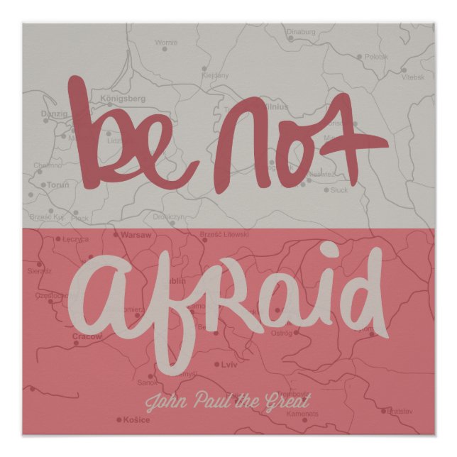 Póster Be not afraid (Frente)