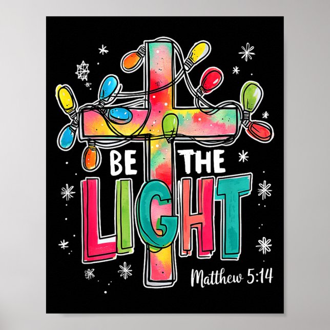 Poster Be The Light Christmas Matthew 5_14 Faith Christia (Frente)