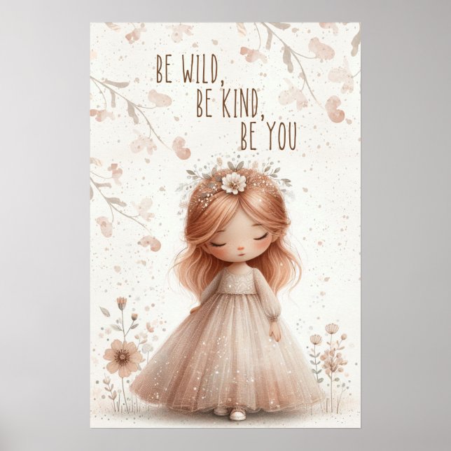 Poster be wild, be kind, be you (Frente)