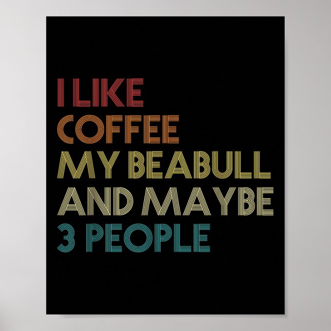 Poster Beabull Dog Proprietário Café Amadurece Coffee Eng (Frente)