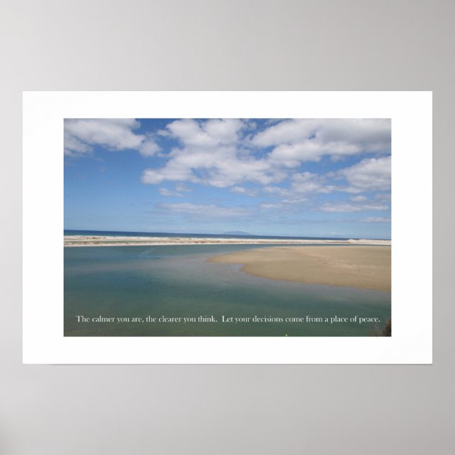 Poster Beach Bliss - com lembrete gentil (Frente)
