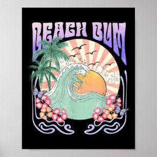 Poster Beach Bum Sunset Summer Vacing Hawaii Family Mat