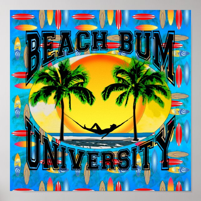 Póster Beach Bum University (Frente)