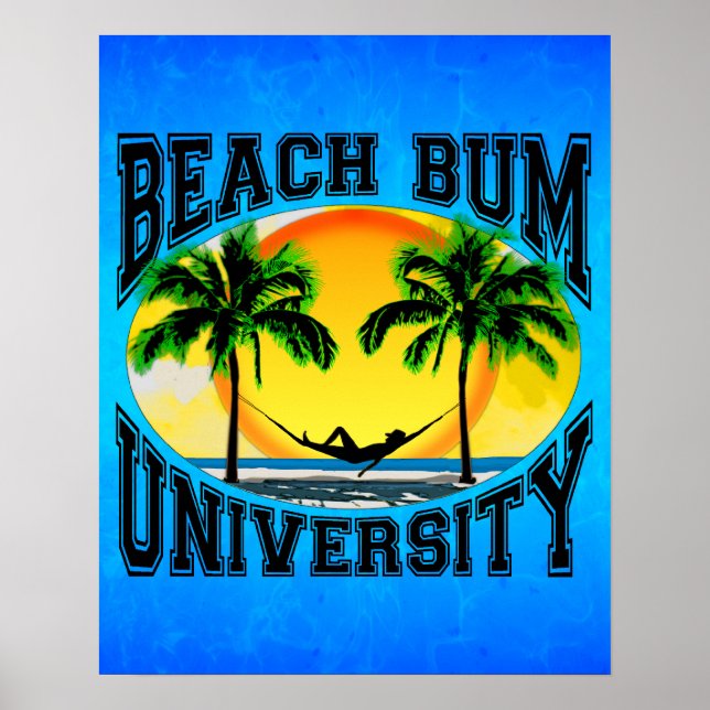 Póster Beach Bum University (Frente)
