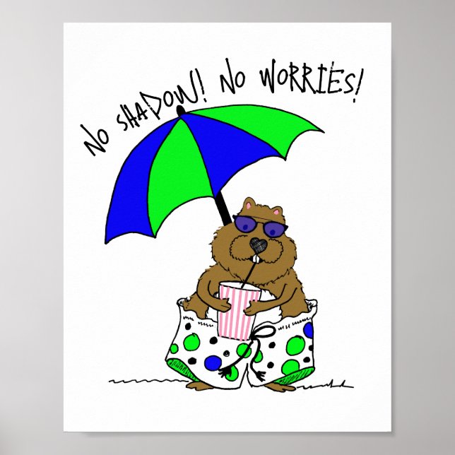 Poster Beach Day Groundhog (Frente)