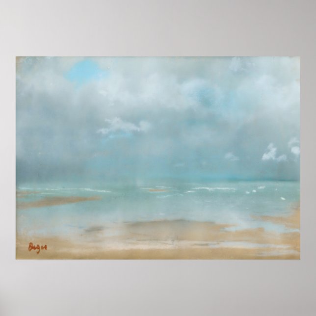 Poster Beach em Low Tide por Edgar Degas (Frente)