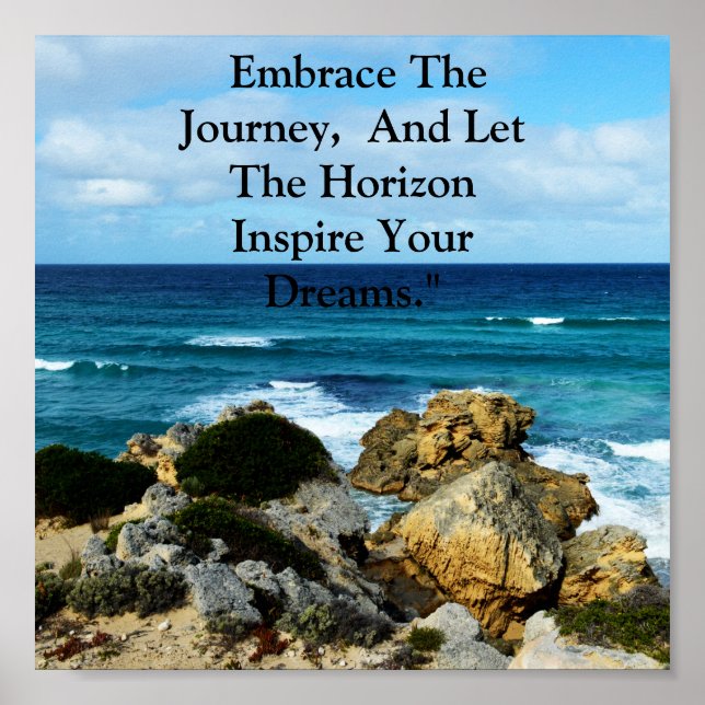 Poster Beach Embrace: Embarque Motivacional A Viagem, (Frente)