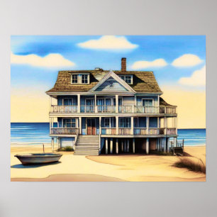 Poster Beach House na areia