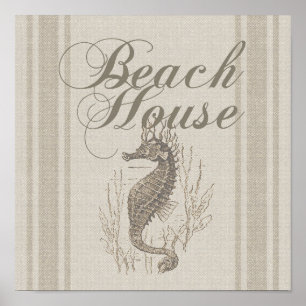 Póster Beach House Seacavalo Seashore