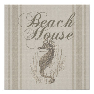 Póster Beach House Seacavalo Seashore