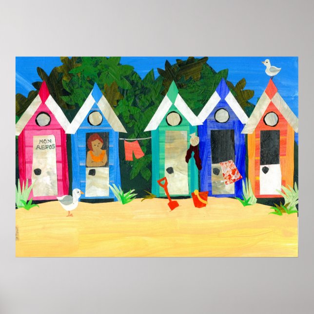 poster 'Beach Huts' (Frente)