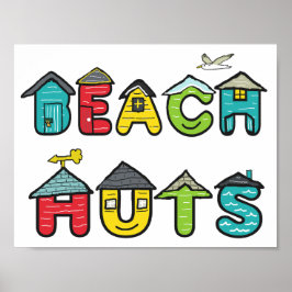 Poster Beach Huts