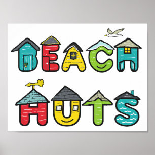 Poster Beach Huts